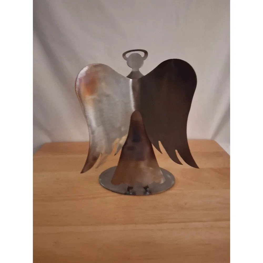 Metal Candle Holder 10 inches tall and 7 inches wide